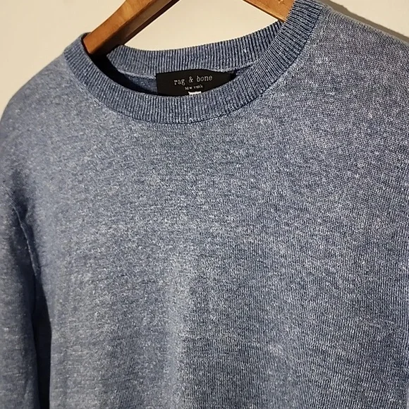rag & bone Small Extra Fine Wool and Linen Blend Crewneck Sweater Perfect Cond.